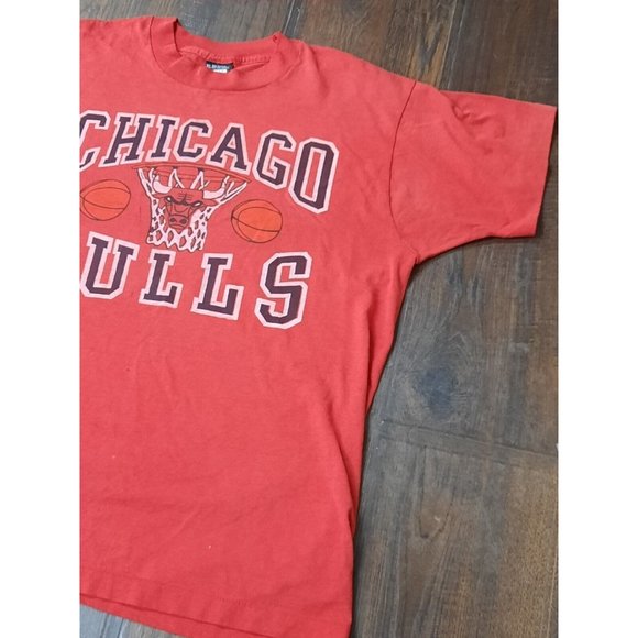 Vintage Chicago Bulls NBA Single Stitch T-shirt Jordan Pippen Sz XL. Screen Star - Picture 2 of 10